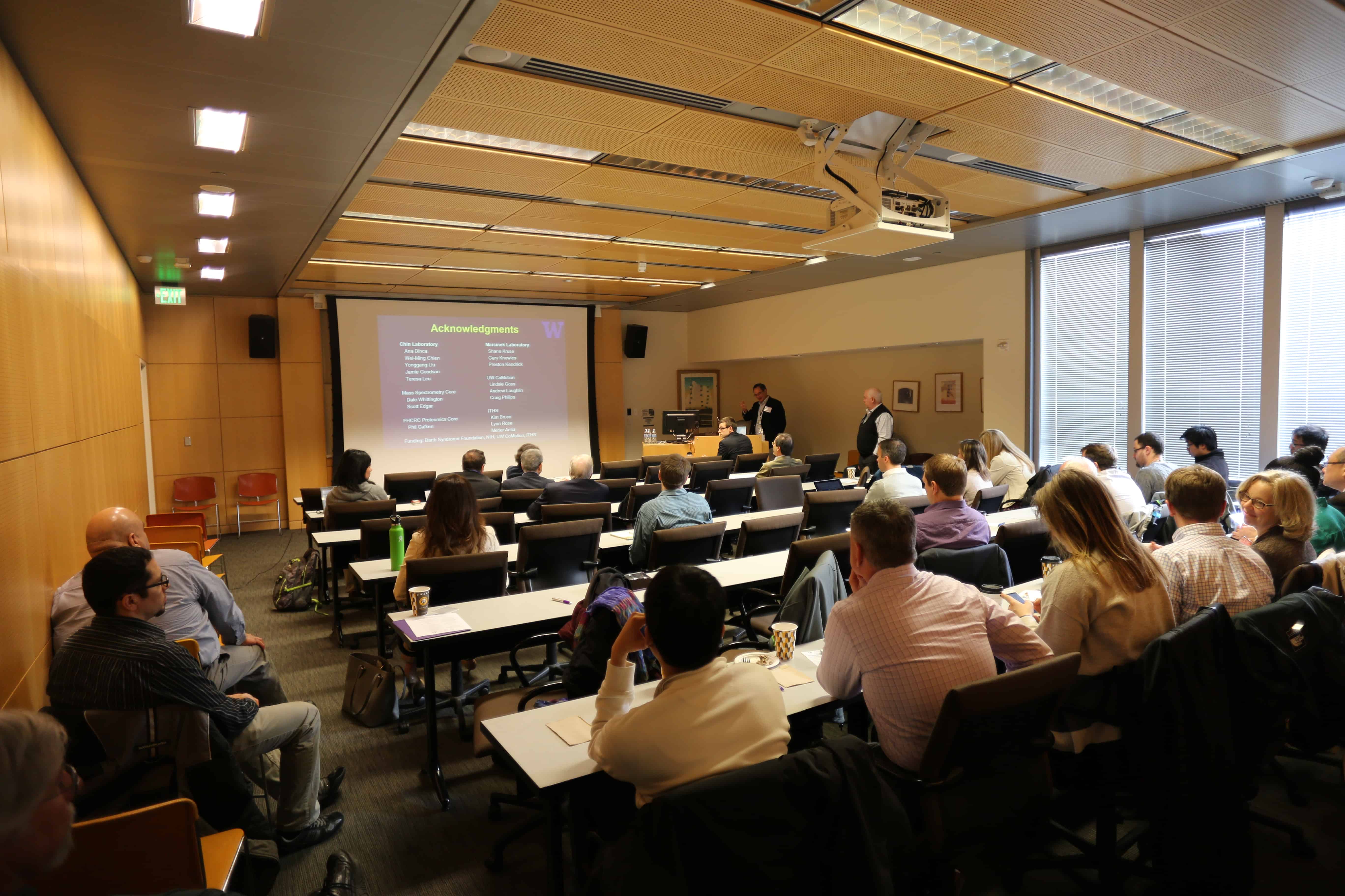 People attending a symposium